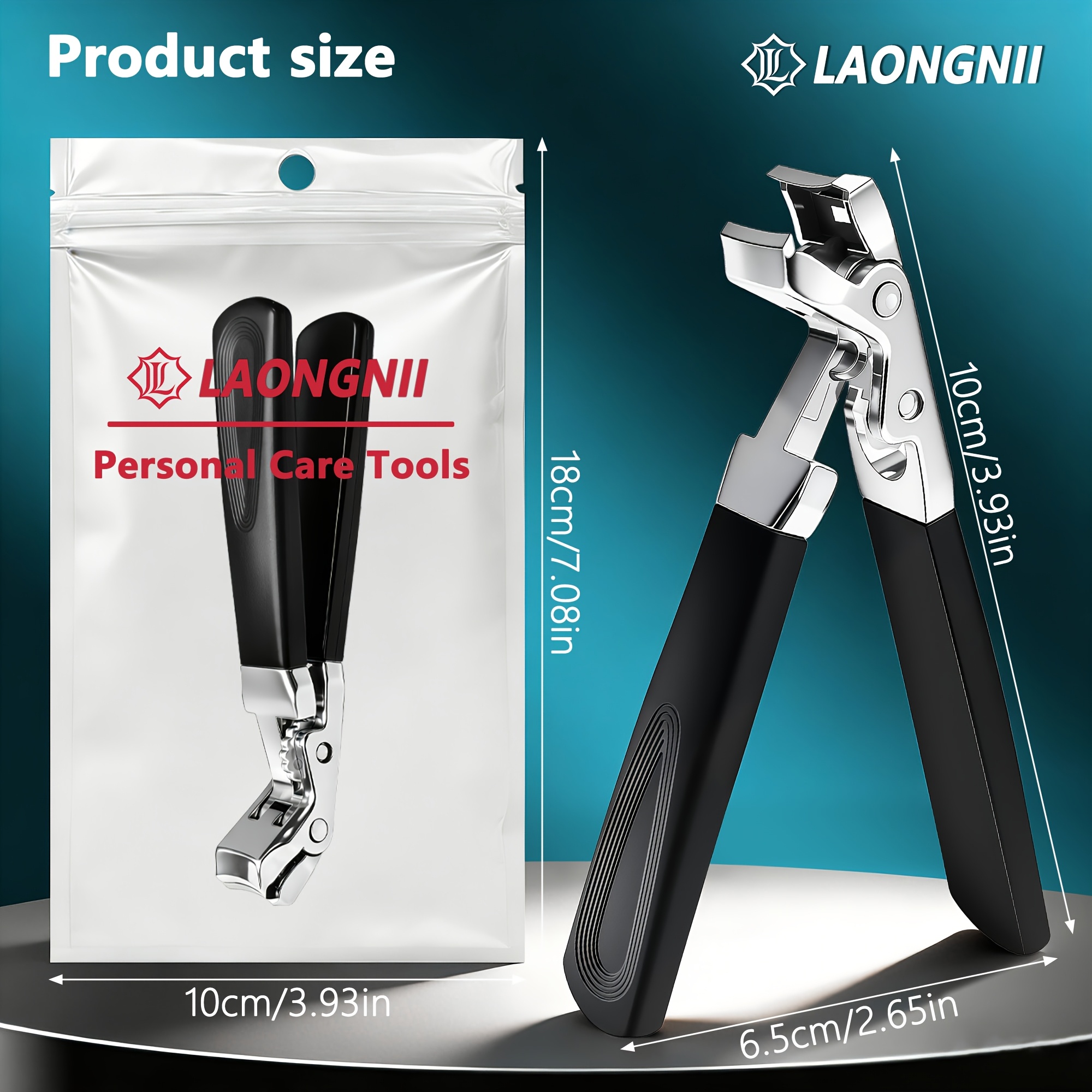 TEMU Heavy-duty Nail Clippers With A Wide Opening And Thick - Featuring A Sharp Curved Tip And Design. The 45° Curved Head Allows For Easy Toenail