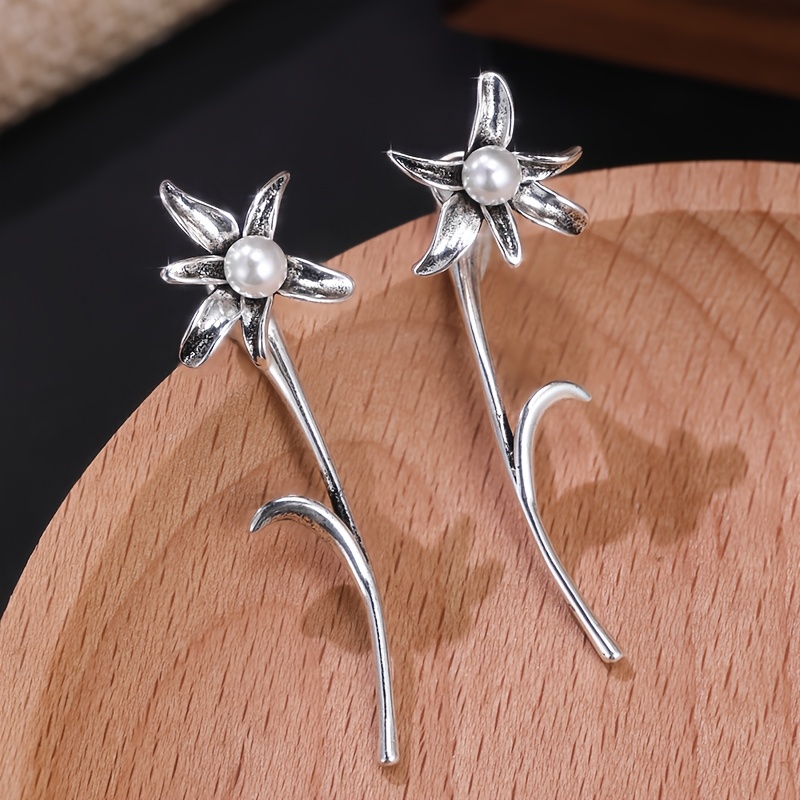 TEMU Boucles d'oreilles vintage pour femme, style dattier mature et léger, accessoires à et