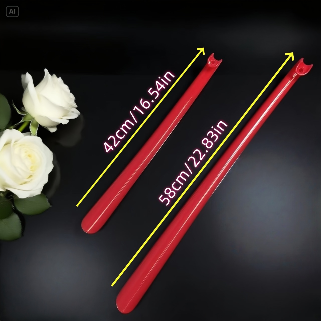 1pc/2pcs Black (Blue) Plastic Shoe Horn, No Bending Required, Lazy Slip-On Shoe Helper for Elderly and Pregnant Women, Hanging Design for Easy Storage, Essential Household Item