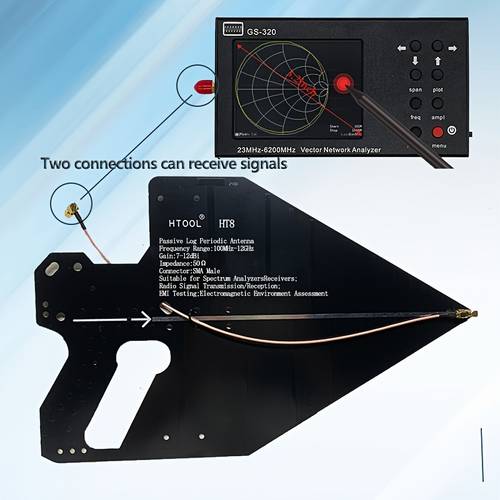 ht8 0 1ghz 12ghz handheld radial antenna antenna with analyzer 7 12dbi