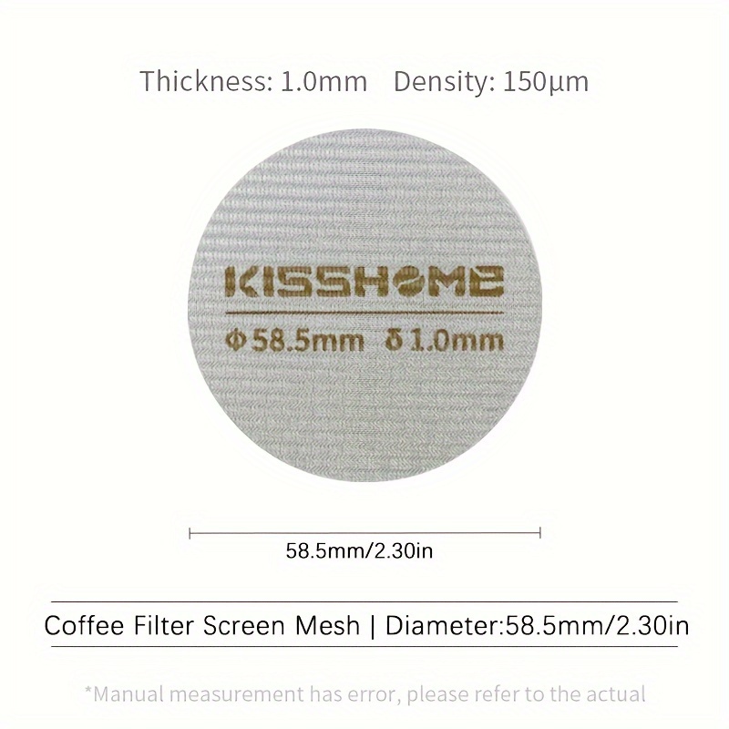 Image of 1pc Espresso Puck Screen Heat Resistant Steel 51mm 53.5mm 58.5mm Diameter Reusable Coffee Additions For Machine 51mm 54mm 58mm Portafilter