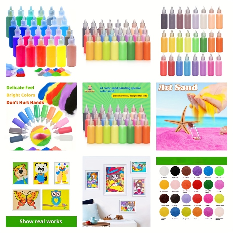 

Ensemble de 24 Pièces de Vibrant, Couleurs de Pierres Naturelles, Bouteilles de 1.24oz - Idéal pour l'Artisanat DIY, la Peinture & les Décorations de Mariage