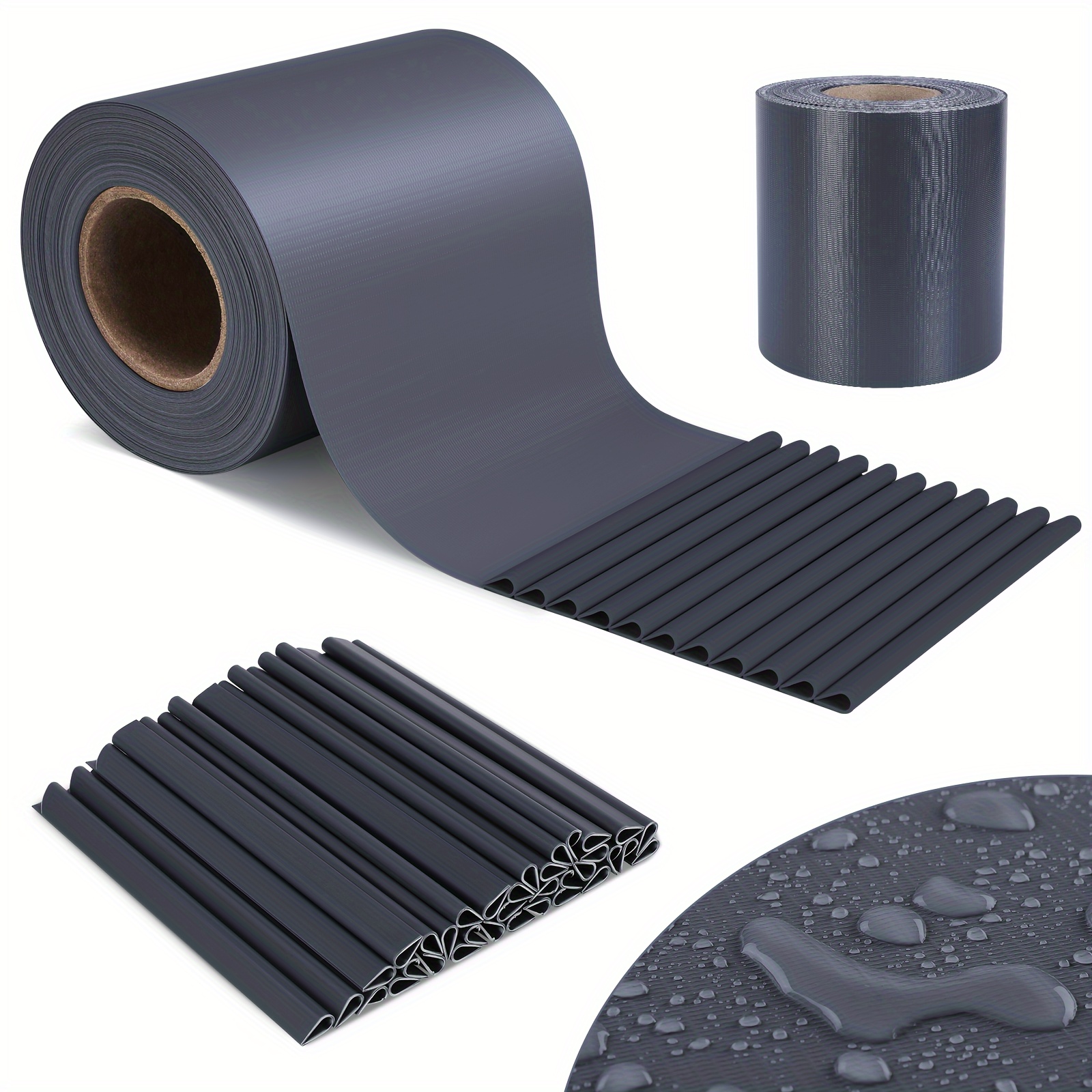 

1005870-italy-35mx19cm Garden Pvc Privacy Strip /m² + 30 Clips In Smoke Gray, Weatherresistant Strip | Sleek Appearance | Pvc Material