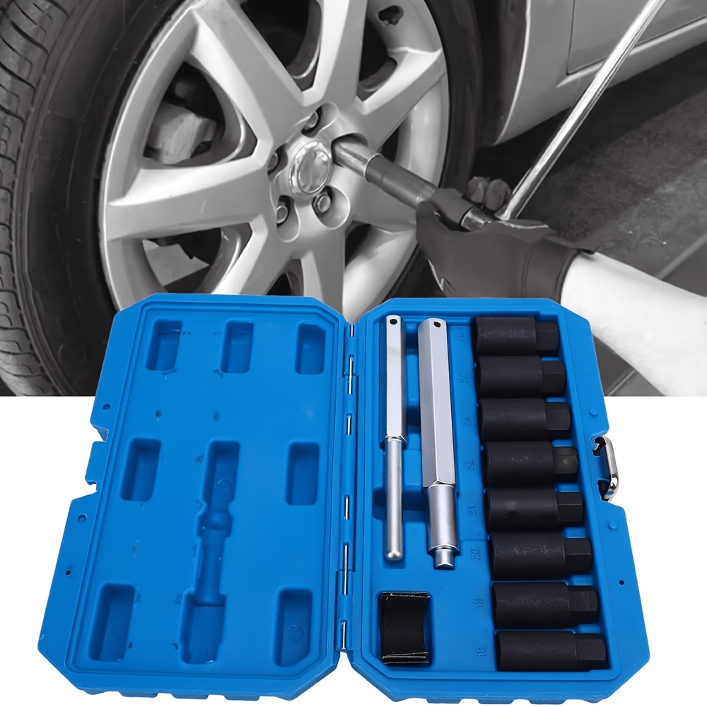 Heavy Duty Conical Nut Extractor Set with 8pcs Sockets