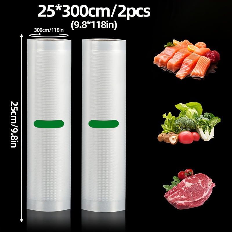 

Agashe 2pcs Bpa-free Vacuum Sealer Rolls, Each - Food Preservation, Meal Prep & Sous Vide, Fits All Machines, Customizable Sizes, Direct Contact With Food