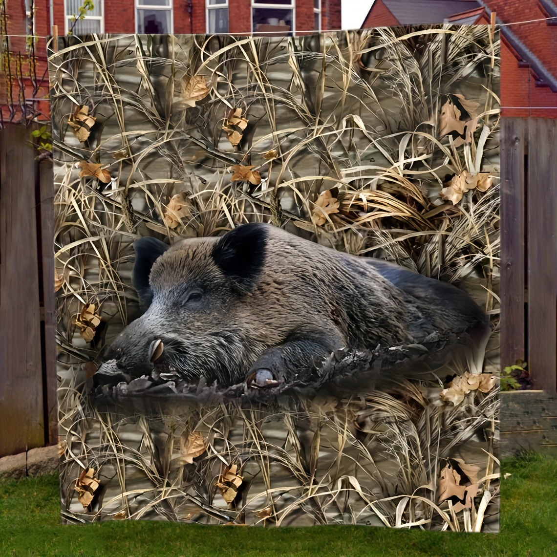 1pc Gifts Blanket For Animal Fans Boar Pattern Soft Blanket Flannel Blanket For Couch Sofa Office Bed Camping Travel, Gift Blanket For