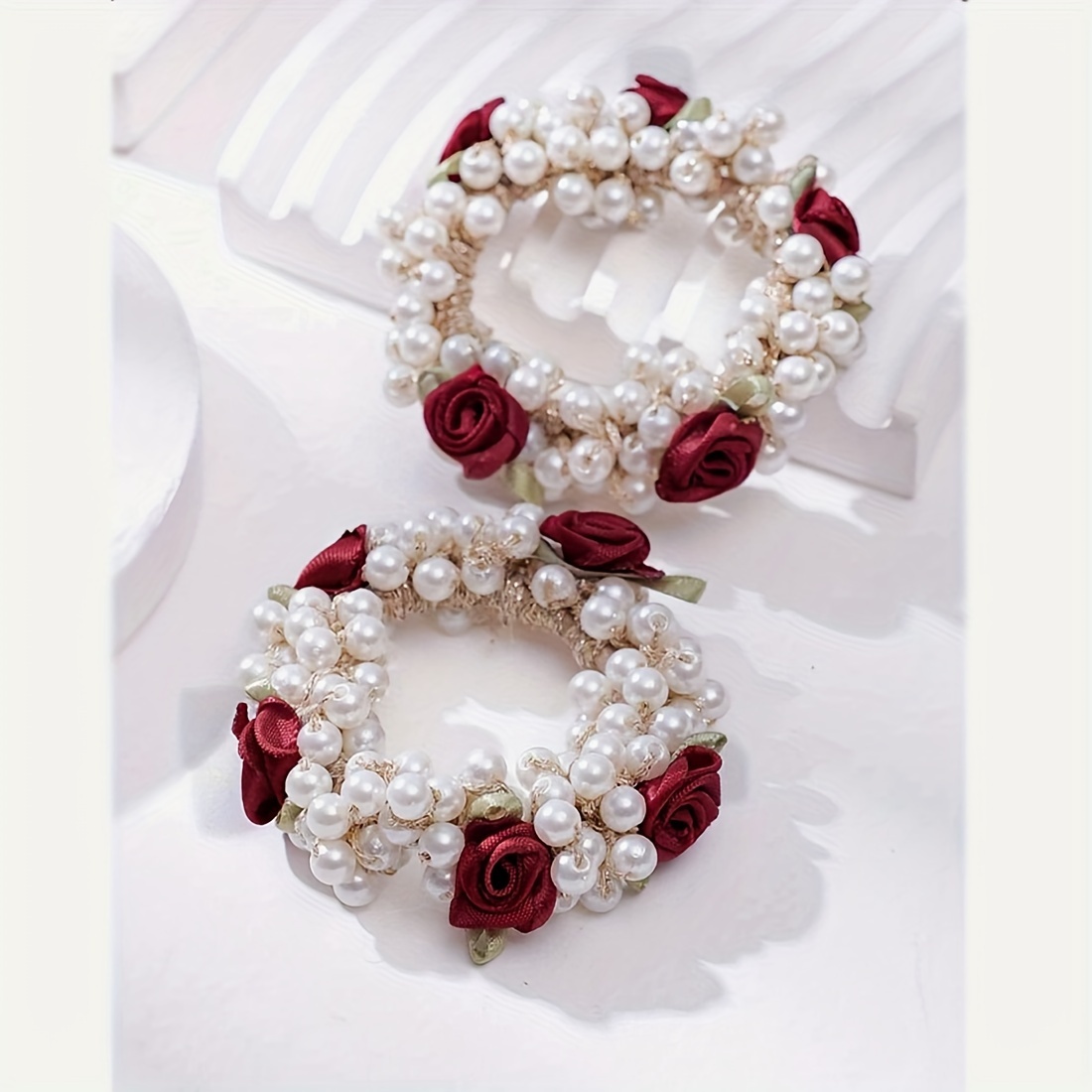 2pcs White Flower & Hair Accessories Suitable For Wedding Bridesmaids, Flower Girls, Spring Summer Outdoor Hairstyles - Elegant Hair Clips, Braids, Buns, Girls Wedding Hair Decor