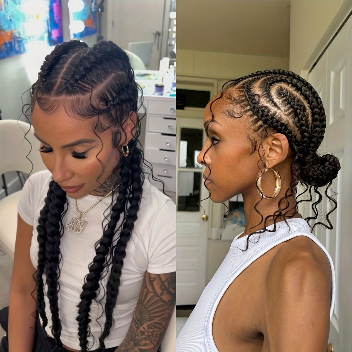 Full Lace Box Braid Wig with Braids 150% Density Black Hair Texture,  Dreadlock Twisted Braids for Men Women, Lace Front Closure (Compatible  with