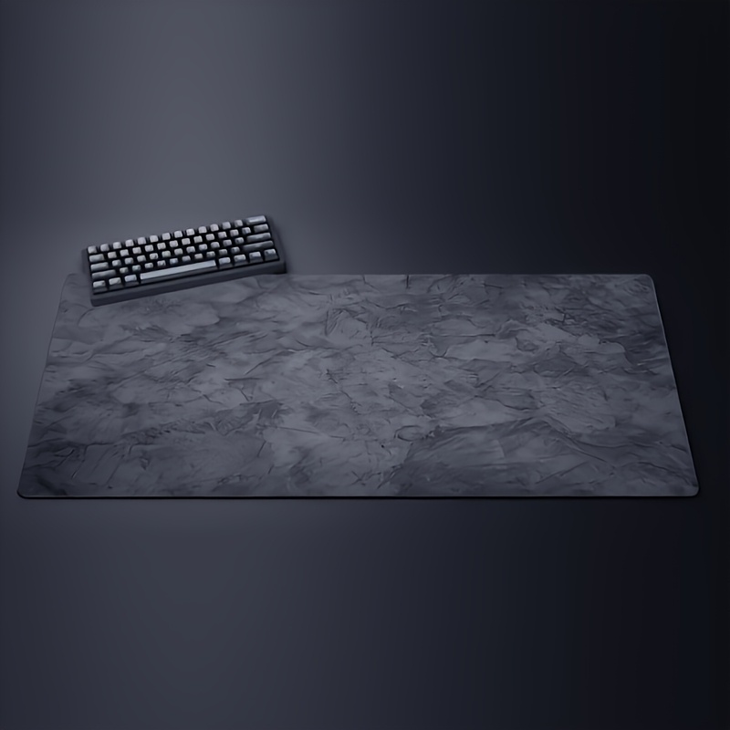 large gray rubber mouse pad with marble texture xl desktop keyboard mat for office and gaming home   accessory office desk mat marble texture mat durable desk mat mouse pads for desk