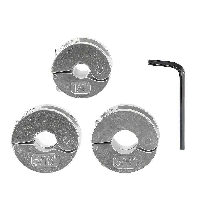 3pcs Drill Bit Stop Collar, 6/8/10mm Adjustable Open-ended Limiters, With Wrench, Drilling Additions For Drill Positioning, Controlling Drilling Depth, Precise Drilling