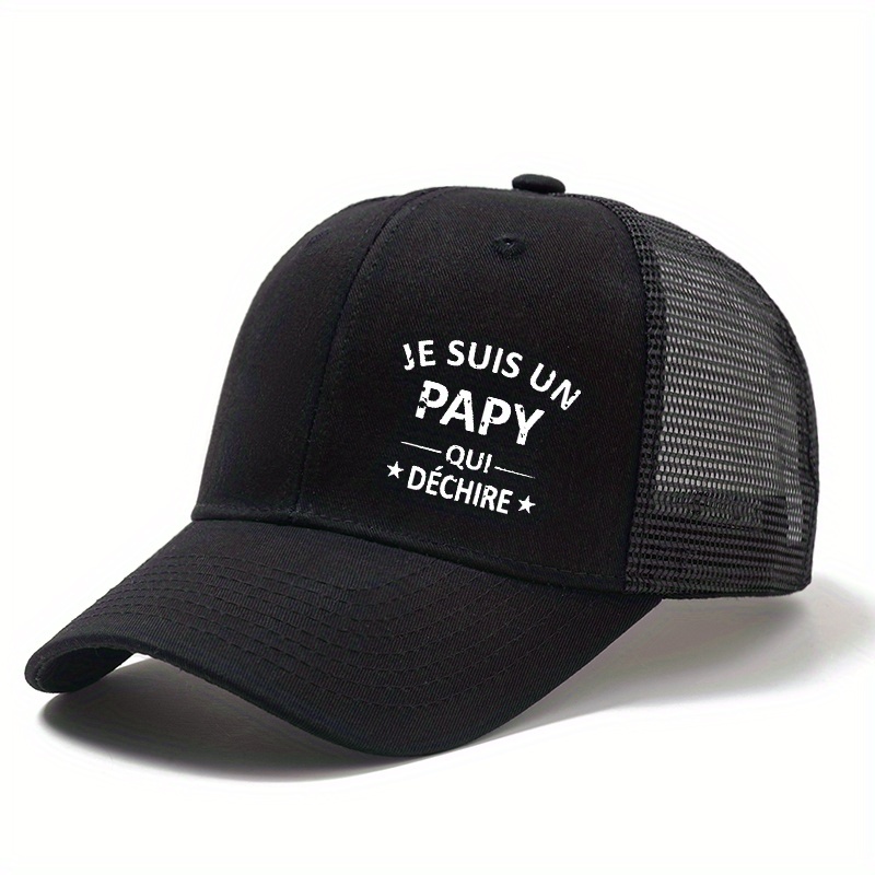 TEMU Casquette de baseball unisexe à visière incurvée rigide en respirante et " UN QUI DÉCHIRE", chapeau de soleil d'été pour l'extérieur, casquette