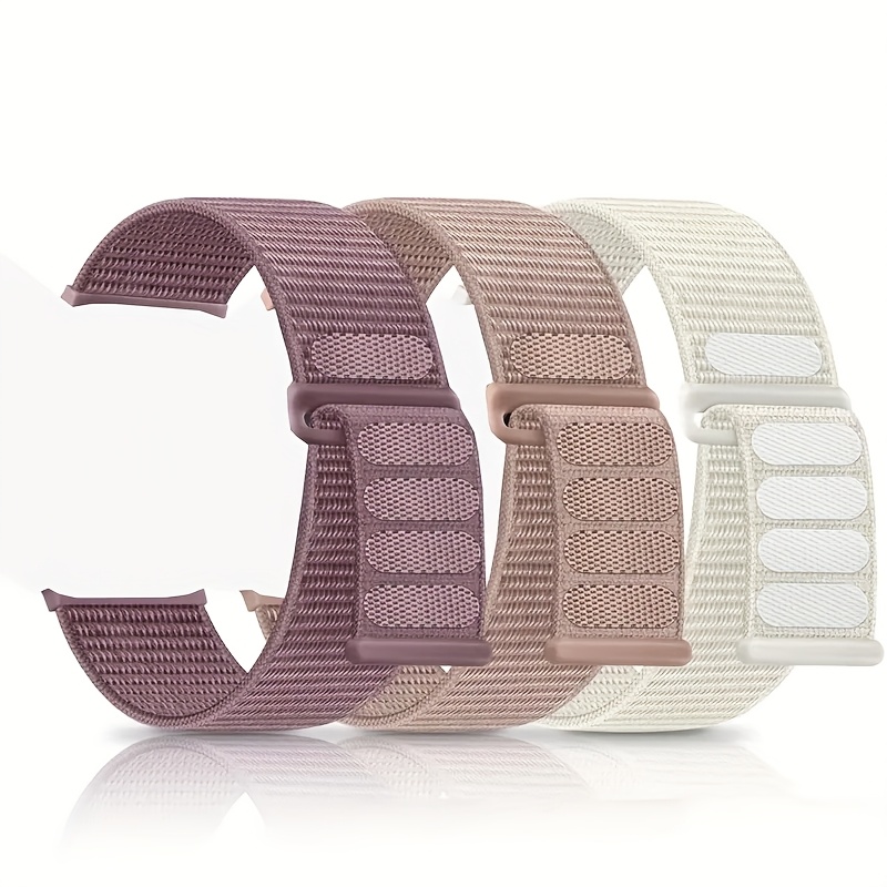 E-shop 3er-Set Premium Farben: Weiche, hautfreundliche langlebige Nylon Sport-Loop-Bänder für Apple Watch | Atmungsaktive dehnbare gewebte Armbänder |