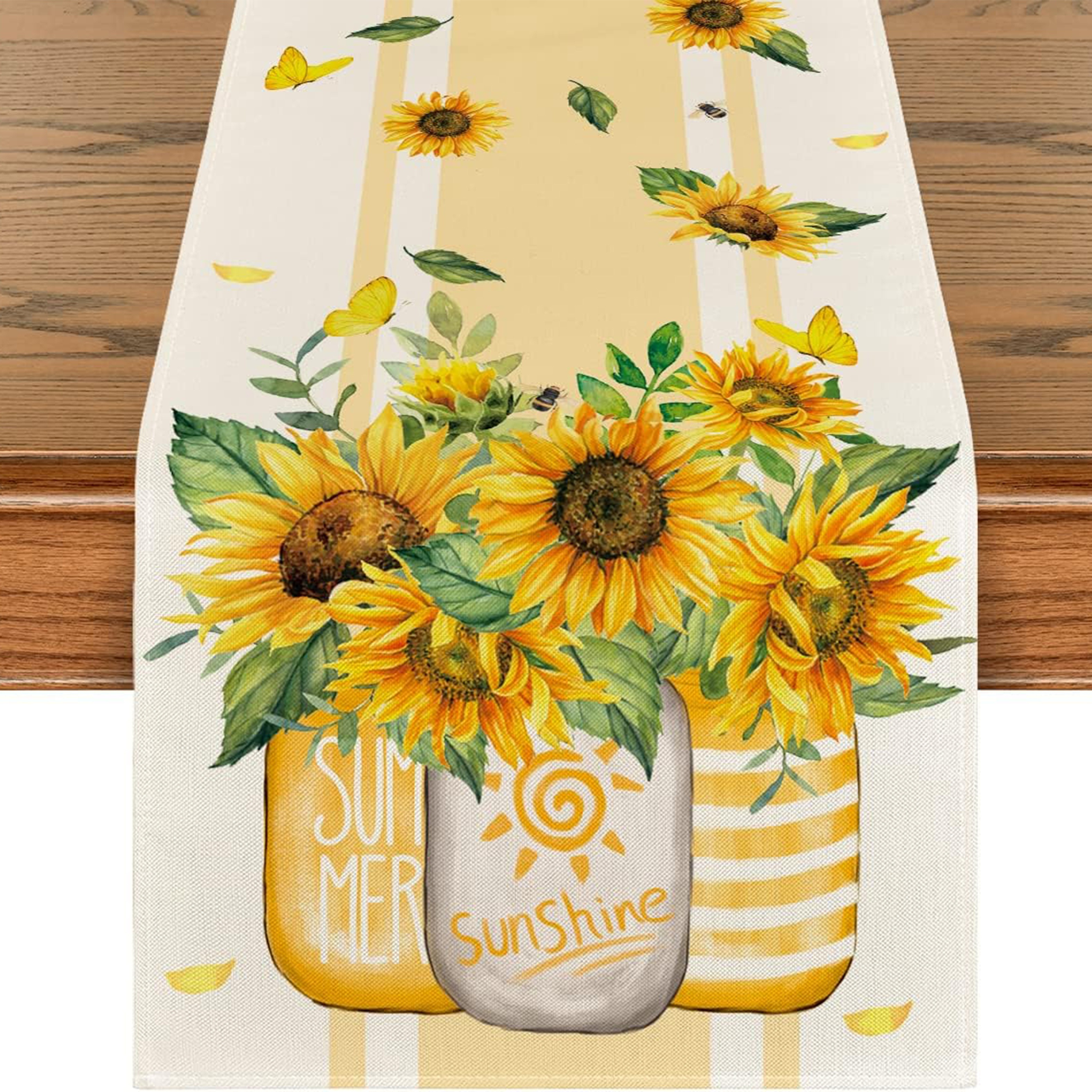 TEMU 1 pz Vaso Sole Runner Estivo per , Decorazione Stagionale per Tavolo da per Decorazioni di Feste