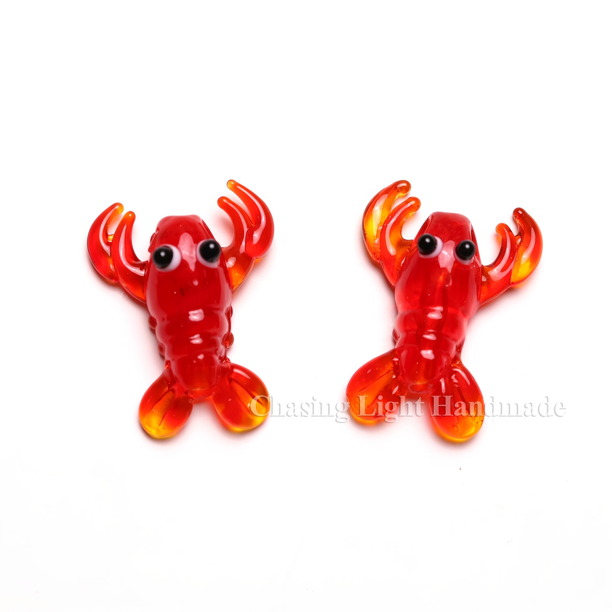 TEMU Perles de verre lampwork artisanales rouge et - Breloques uniques pour collier, bracelet et boucles d'oreilles