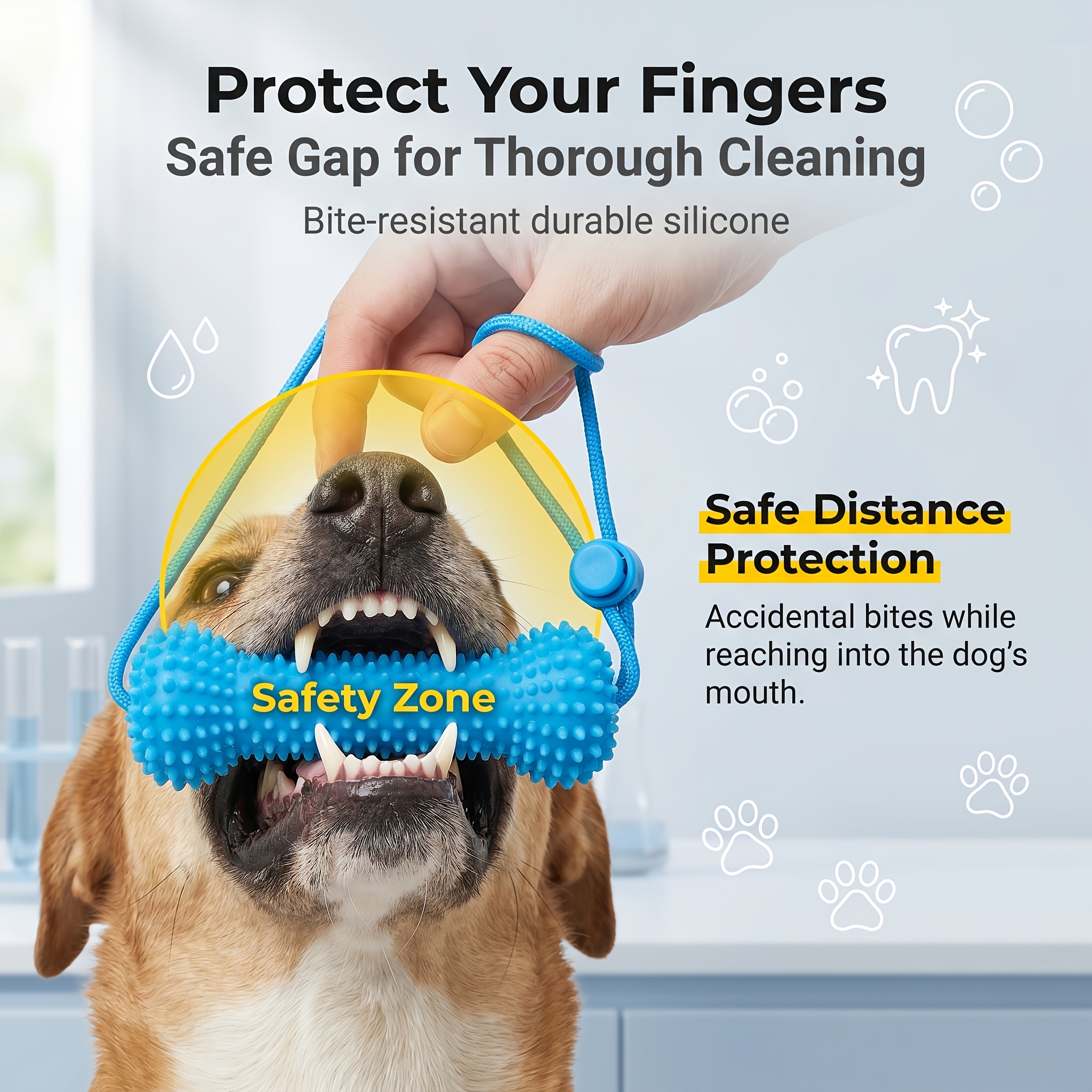 pet   and chew stick chew resistant dog teeth brush for cleaning   tied to dogs mouth to help   prevent scratching dog   stick dental cleaning and brushing in one suitable for small to large dogs Product details 7