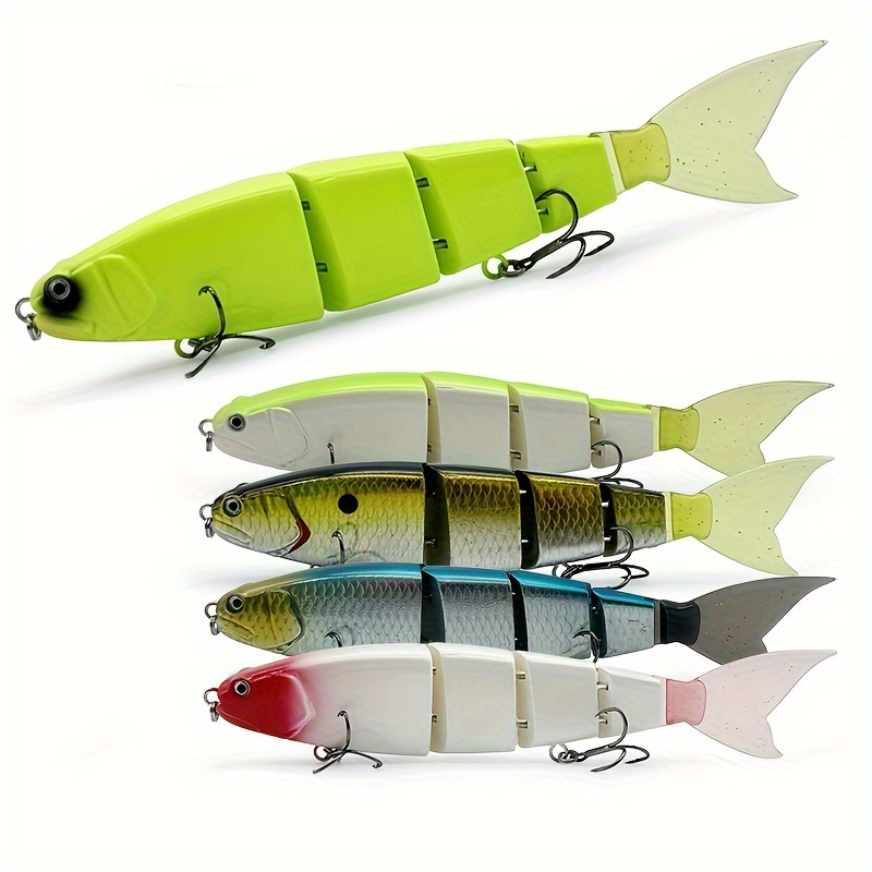 

1pc Lifelike Multi-jointed Soft Tail Fishing Lure, 53g/7.09in - Long Casting, Abs Plastic Bait For Sea Fishing