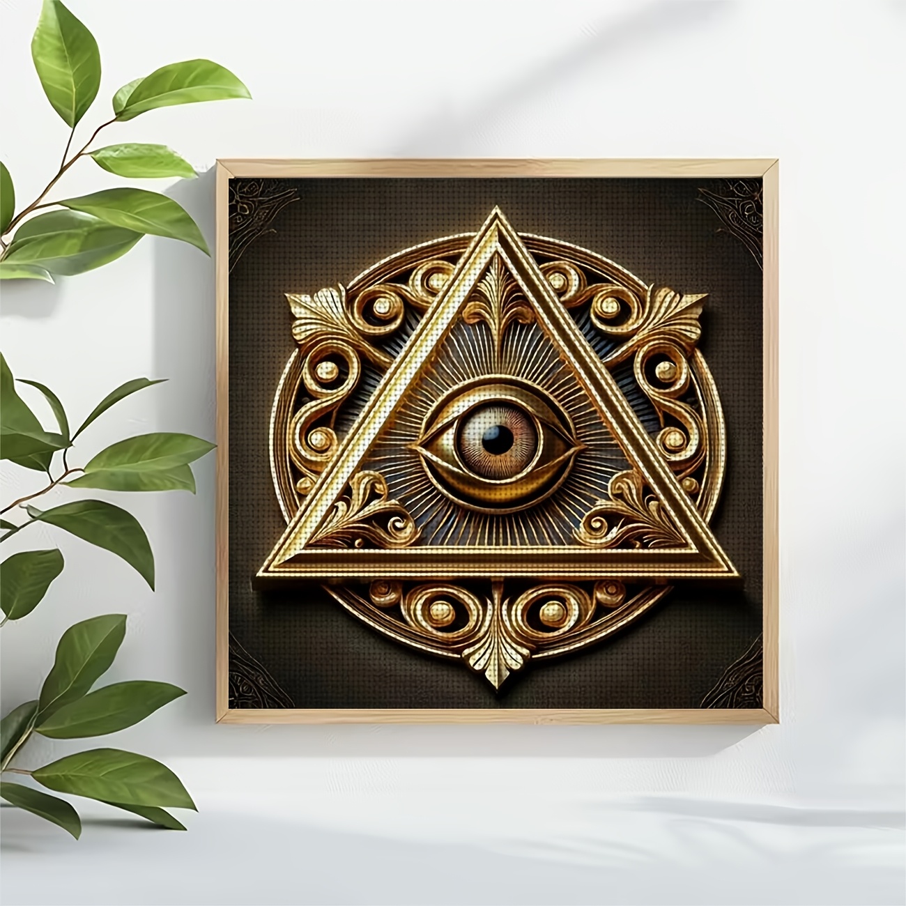 Cross Stitch Kit 'Golden Triangle Eye' Pattern for Beginners
