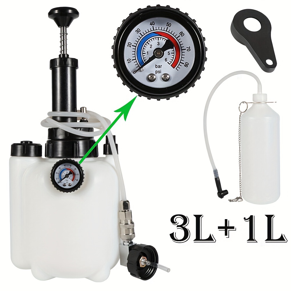 

Manual Brake Clutch Fluid Bleeder Kit Oil Change Bleeding Tool Set With 3l Hand Pressure Pump Refill Tank 1l Extractor Bottle Master