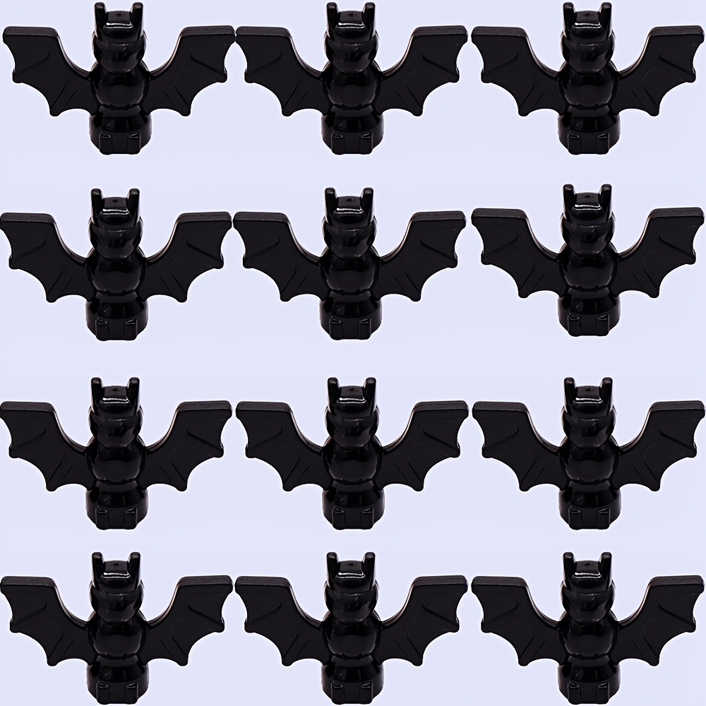 Image of 12pcs/set Halloween Decorat Mini Crow Bat Vampire Animal Building Blocks Compatible Farm Scenes Dressing Toys Christmas Gift Toy Birthday Gift