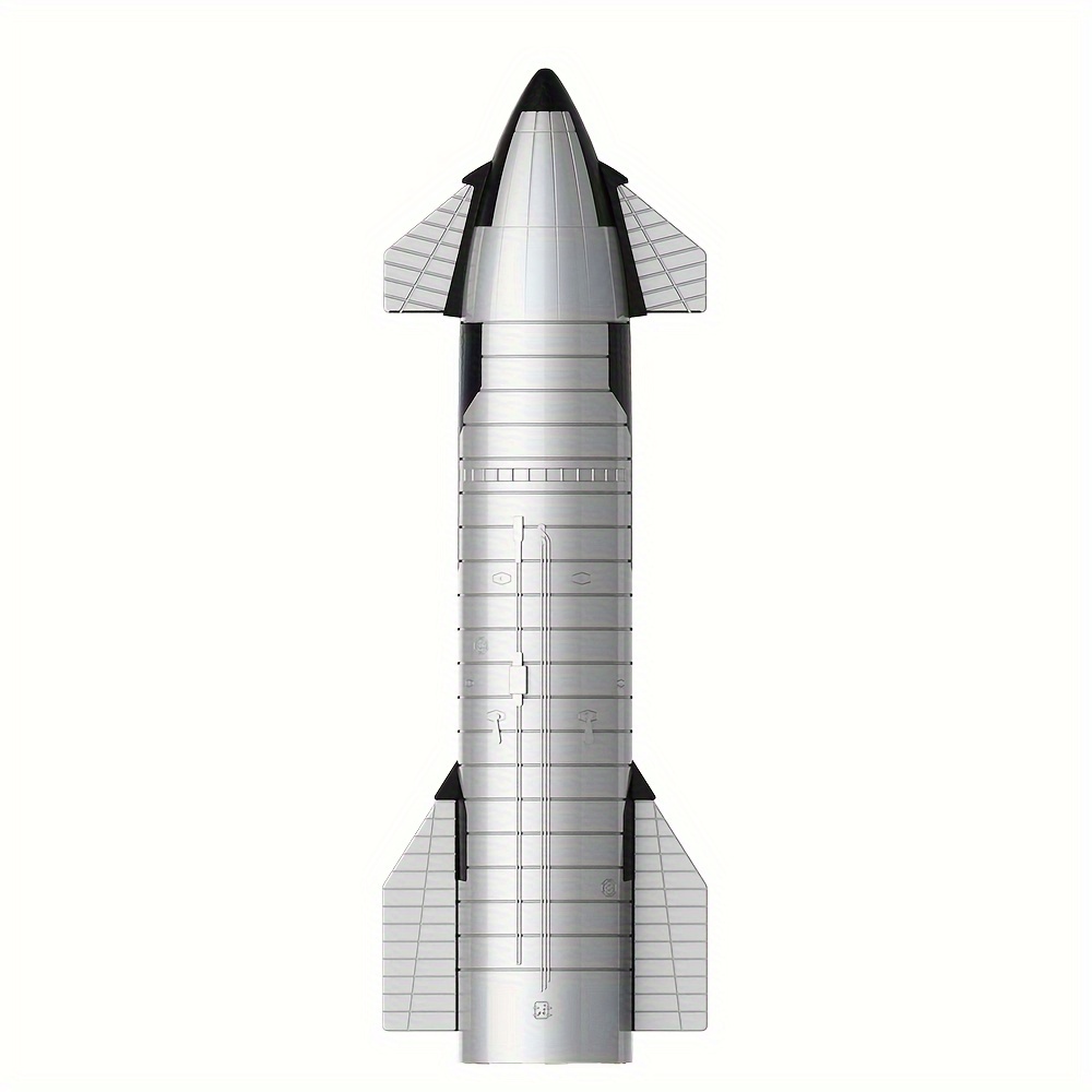 

Spacex Starship Rocket Metallic Model Nasa Gifts - Dragon Spacecraft Heavy Rocket Toy Desktop Ornament, Aerospace Collectible Ideal Gift For Kids Adult Space Lover