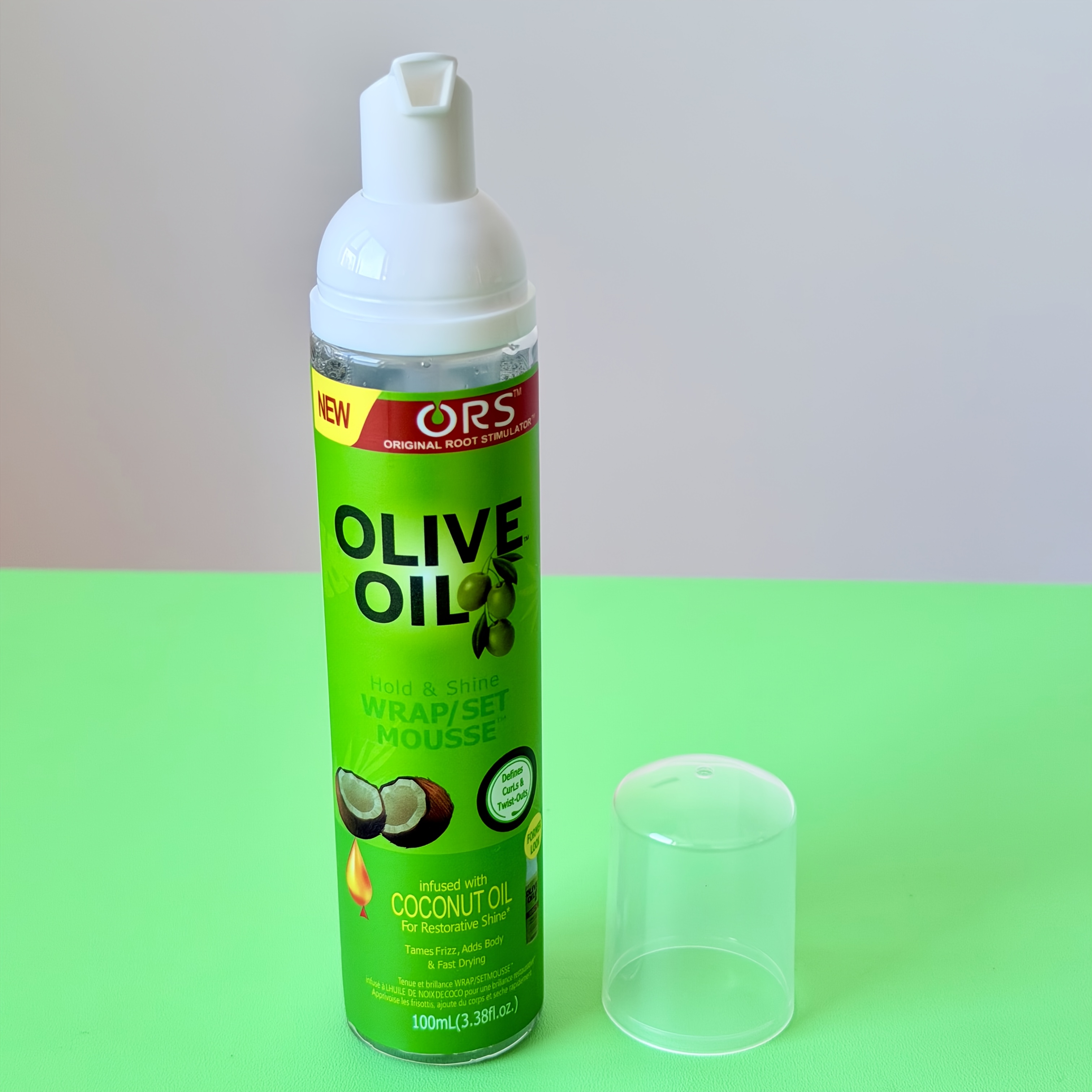 100ml Olive Oil And Coconut Oil Hair Styling Mousse For Hair Care And Curly Hair Protection, Long-lasting Hold, Defining, Essential For Wig Styling