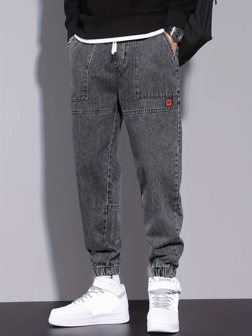 immagine dell'articolo jeans da nuovi 2025, pantaloni con piedi , abbigliamento da , pantaloni sportivi casual da harem resistenti allusura per attività allaperto, stile con coulisse ( )