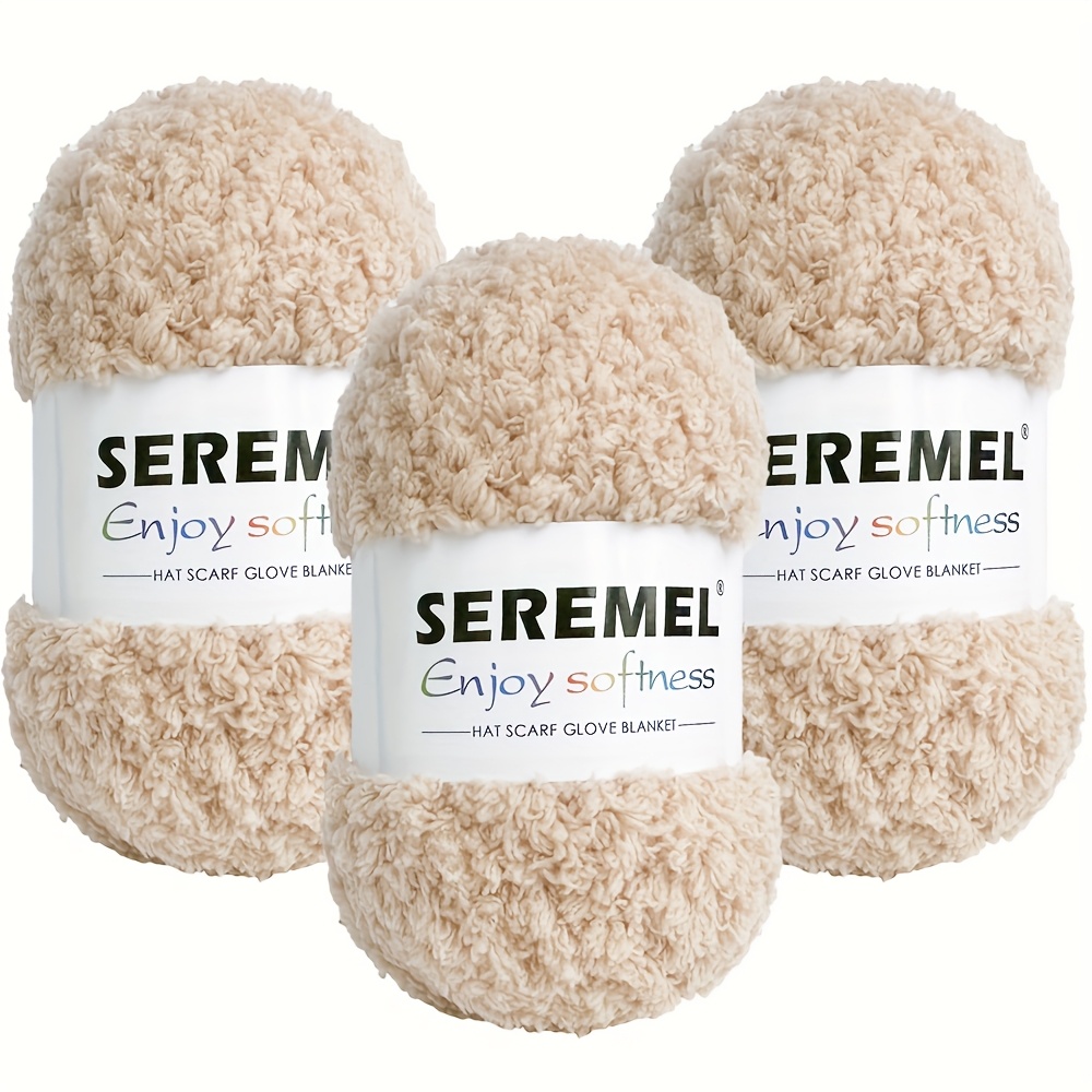 Seremel 3pcs Yarn, 150g - Perfect For Diy Knitting & Crochet Projects | In Multiple Colors | Ideal For Scarves, Sweaters, Blankets