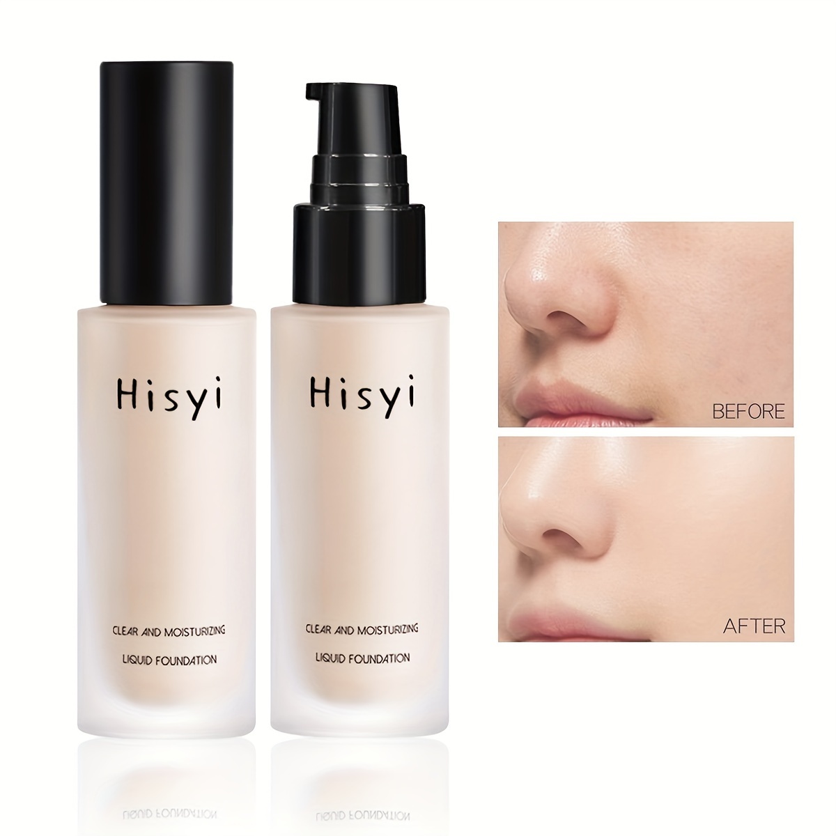 hiysiy lightweight liquid foundation cream   full coverage concealer for   skin tone smooth     for medium skin types in brown light brown   daily use Product details 5