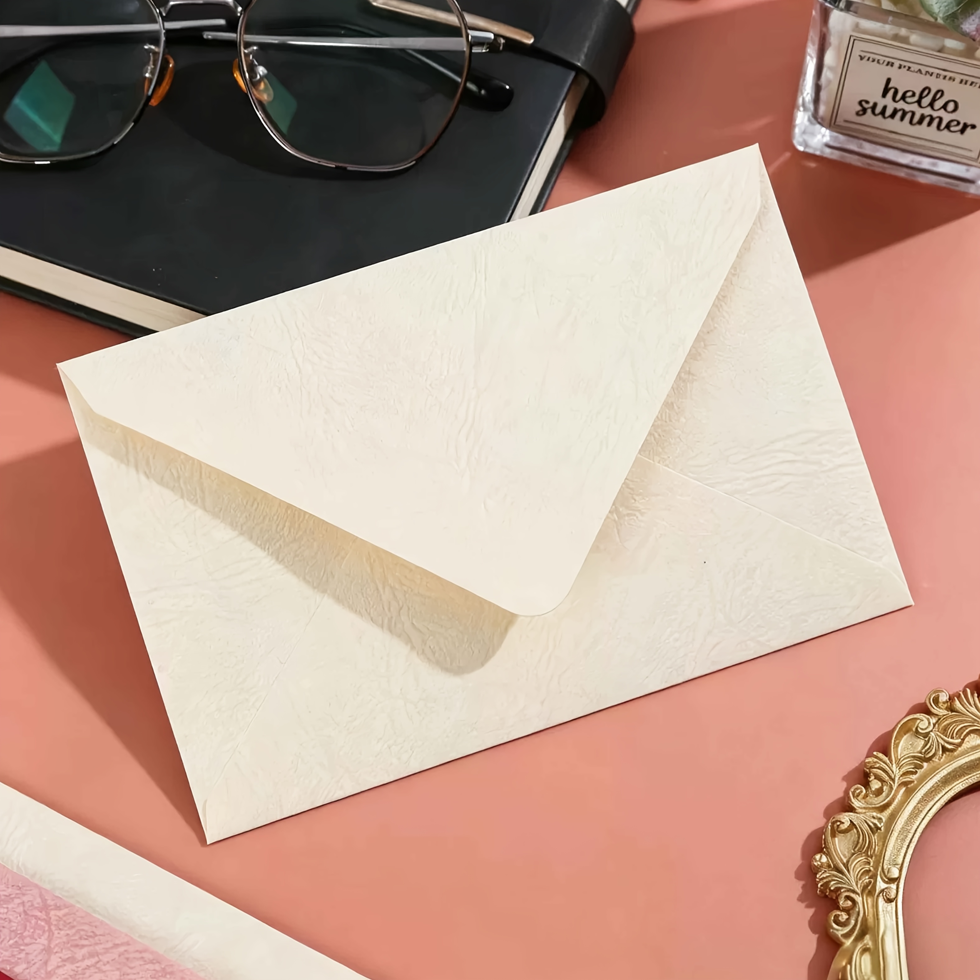 TEMU 14 unidades de papelería premium diseño de árboles , sobres, tarjetas de , blancas y rosas y tarjetas de felicitación, ideal para fiestas:
