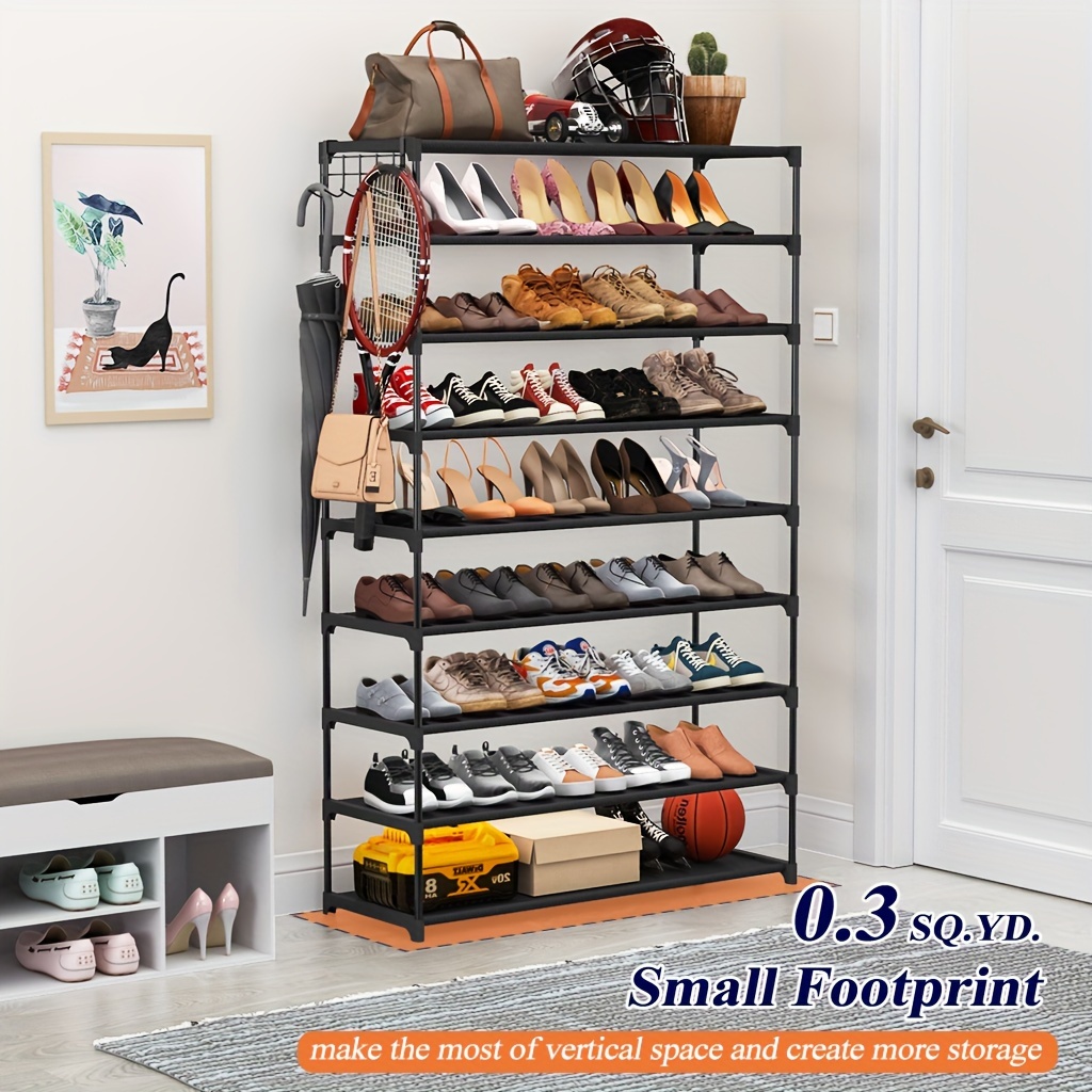 

9-tiers Shoe Rack For Bedroom Cloest, Large Shoe Organizer For Entryway Hallway Garage, Shoe Storage 35-45 Pair, For Store Display