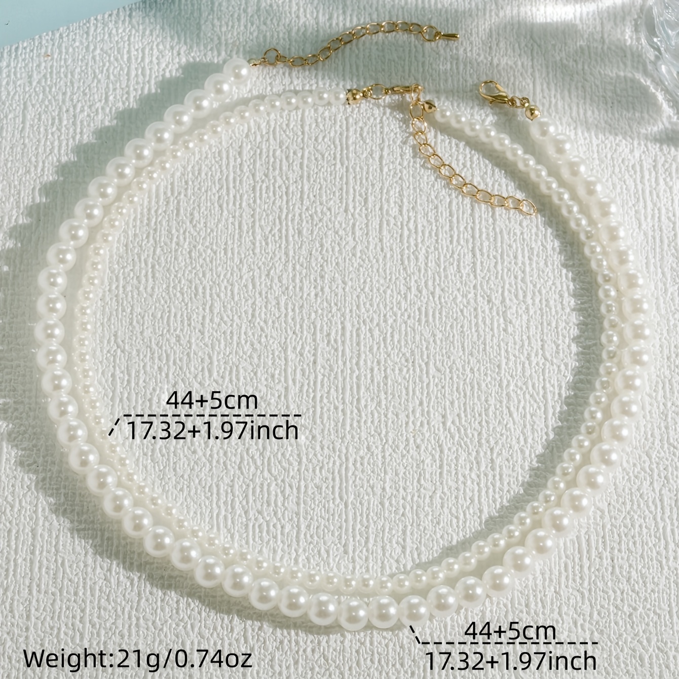TEMU 2pcs Set Classic Versatile Double-layer Necklace, Elegant Material, Simple And Stylish Classic Luxury Choker, 2 Separate Necklaces For, An For