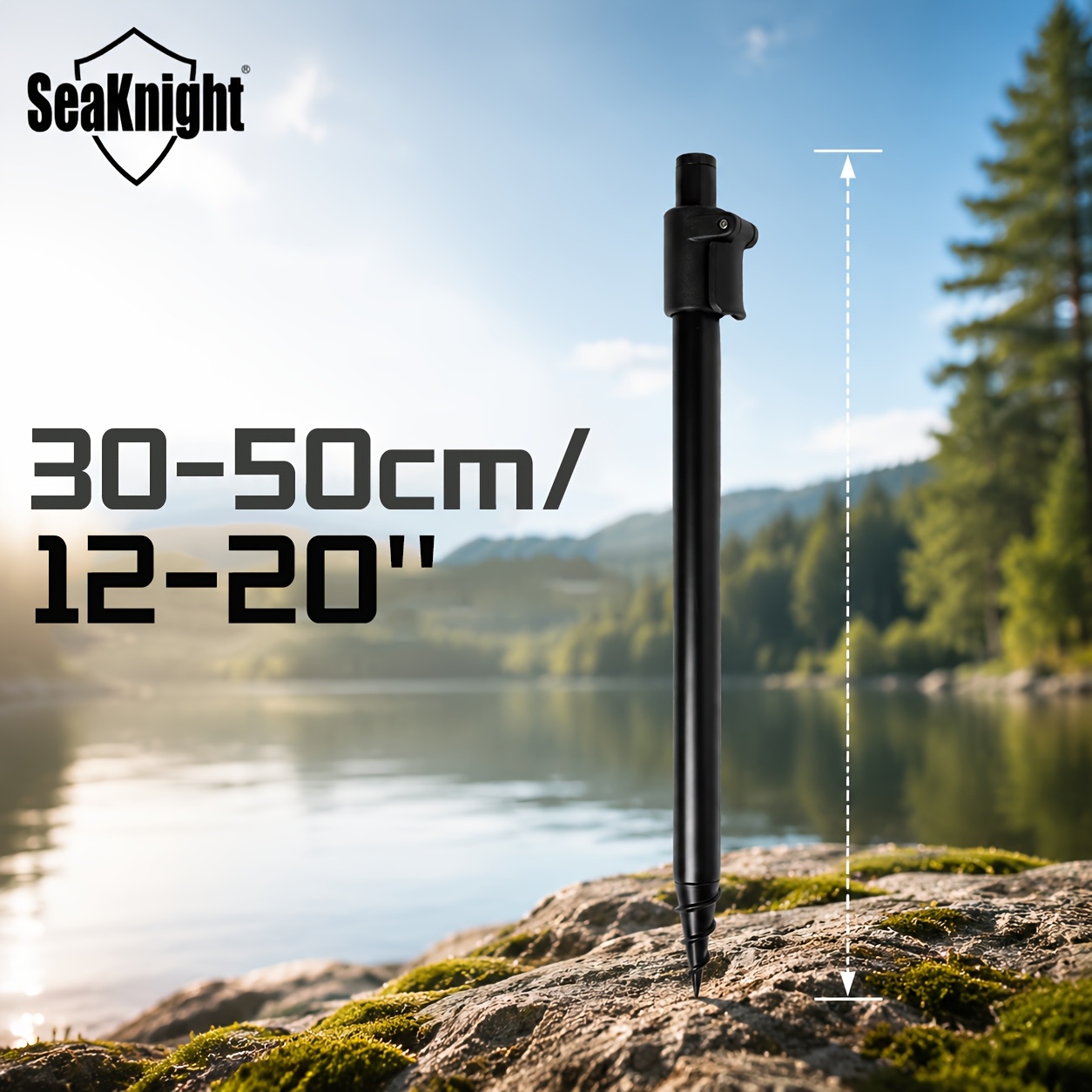 TEMU Seaknight de Pesca para Carpas/Pesca , 3 Tamaños Ajustables, Universal y Punta de Tornillo, Fácil de Transportar