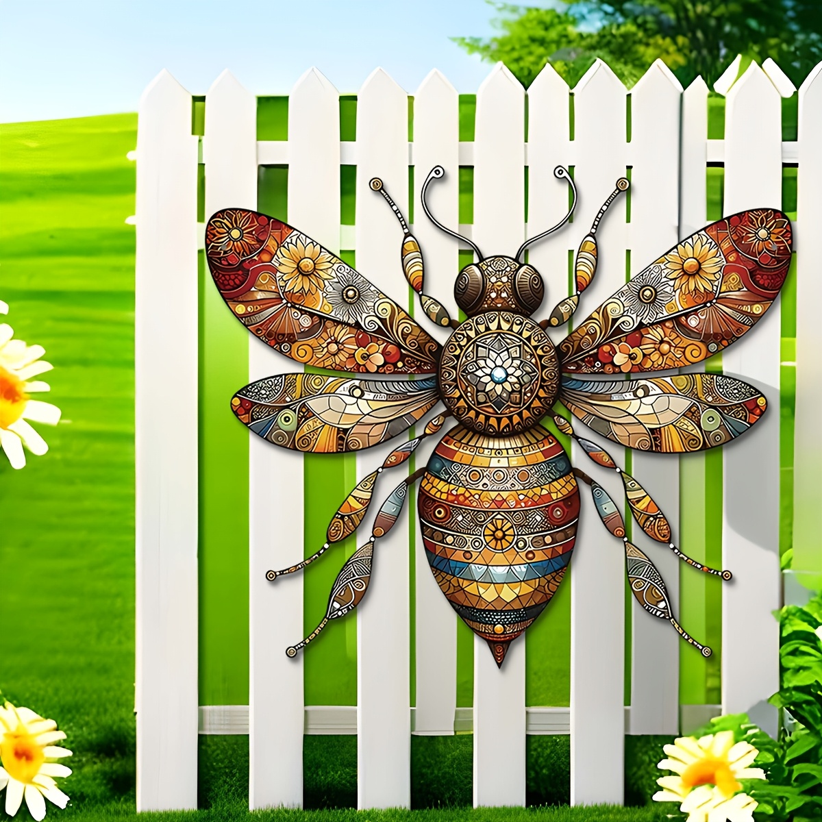 Vibrant Bee Metal Art Wall Decor - image 10