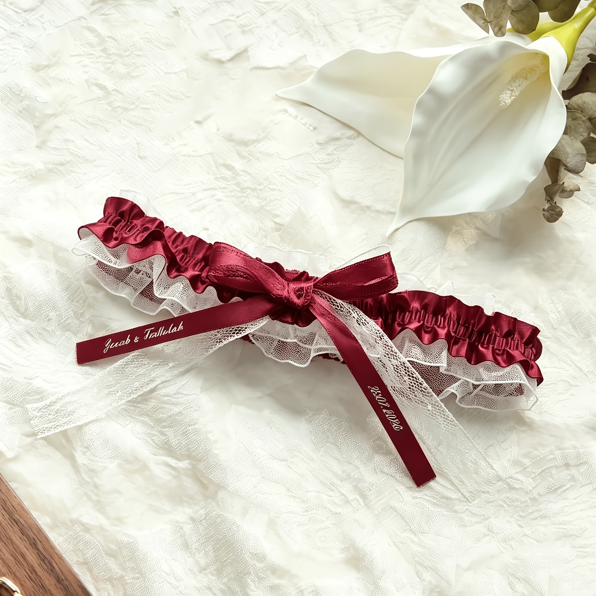 TEMU Calzini da sposa personalizzati con disponibili in colori con volant, commemorativo, in pizzo come regalo per e le damigelle, e stili classici