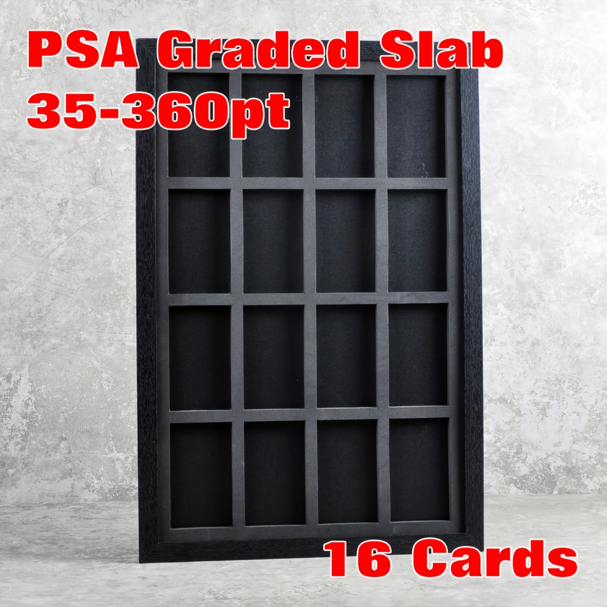 16 Cards Holders Frame Display Case Graded Slab Wall Mount Hanging For Card Sports Game Tcg Ptcg 35-360pt