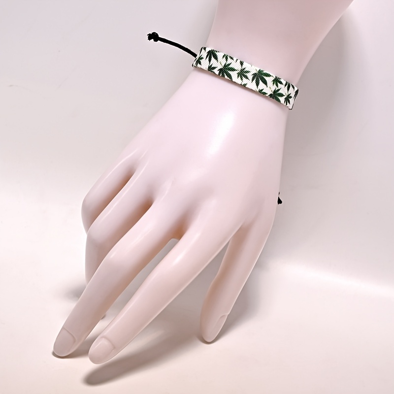 Trendy Fabric Printed Hemp Braid Bracelet for Women