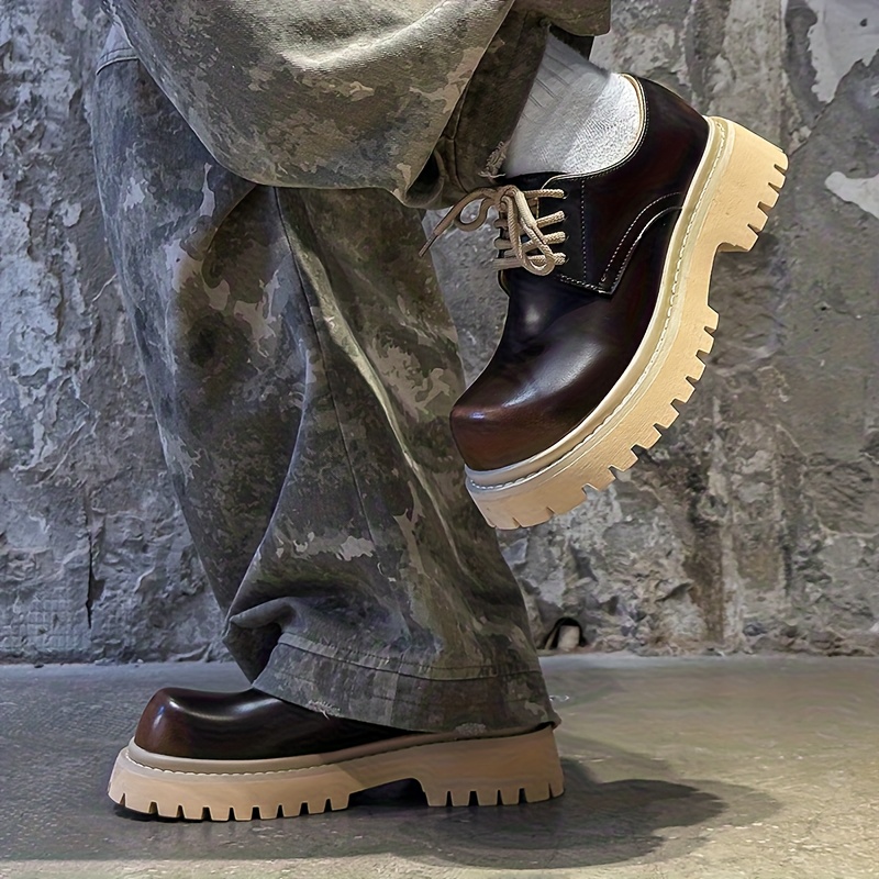 Men's Lace-Up Low-Top Shoes - Glossy Brown & Black Glossy Brown/Black/Beige/Tan/Gray/White - Minimalist Upper, Lace-Up Closure, Arch & Cushioned Rubber Sole - All-Season Casual & Semi-Formal Shoes for Men - Multi-Color Options Available - Solid Color Design with Glossy & Microfiber Lining - Lace-Up Ankle Boots for Men - Suitable for All Use, Sneakers for Men High Quality, Non Slip Shoes for Men, Fashion Shoes for Men