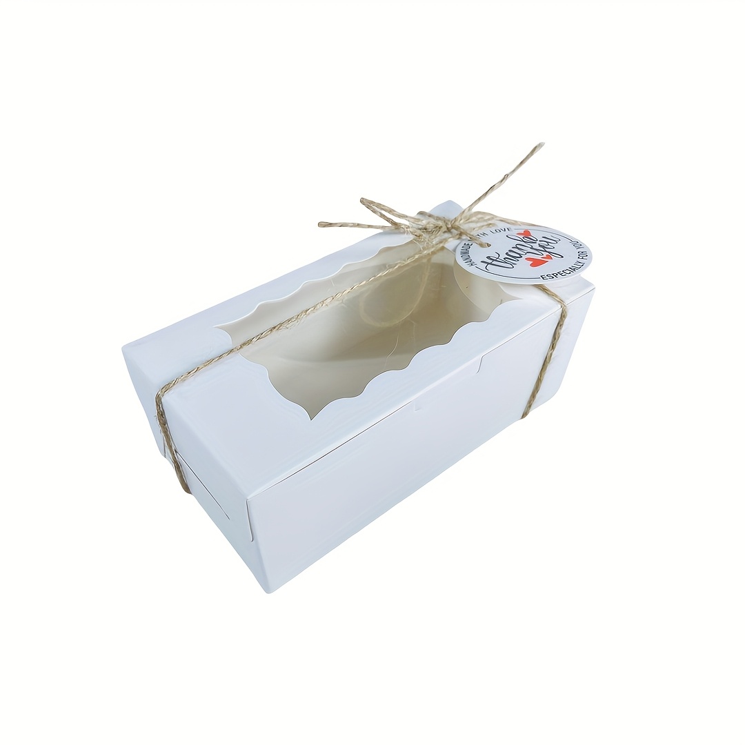 E-shop Geschenk für Sie/Ihn 60-teiliges Set Mini Kraftpapier Geschenkboxen (20 Boxen + 20 Kordeln + 20 Etiketten) - Goldene Seil-Spitzen Dekor