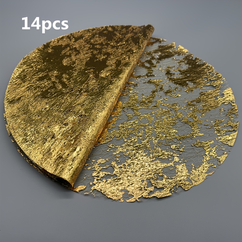 14pcs/34pcs, Classic Pattern, Disposable Placemats, Round Mesh Pressed Table Mats, Thin Mesh Table Mats, Essential For , Indoor And Outdoor Dining Decor, Room Decor, Table Decor, Suitable For Weddings