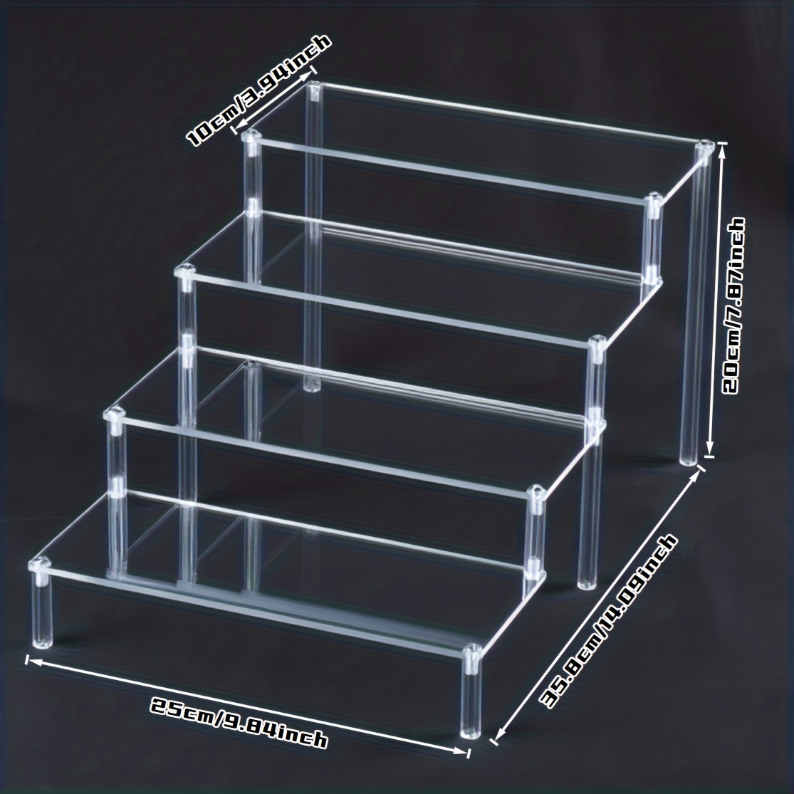 TEMU Gelaagde Displaystandaard, Acryl Displaystandaard, Gelaagde Displaystandaard, Parfumrek Opbergstandaard, Collectibles Displaystandaard, Theeset