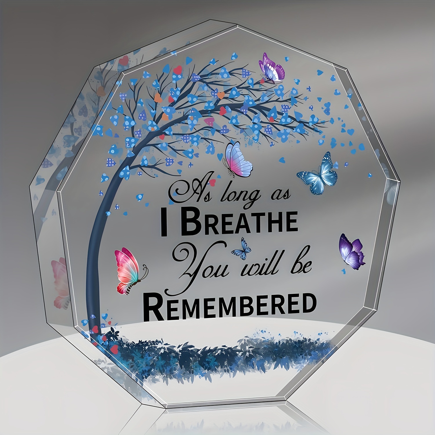 

: Colorful Butterfly Acrylic Ornament - Sympathy & Memorial Gift For Mom Or Dad In Heaven, Perfect For Home Decor Butterfly Decorations Butterfly Decor