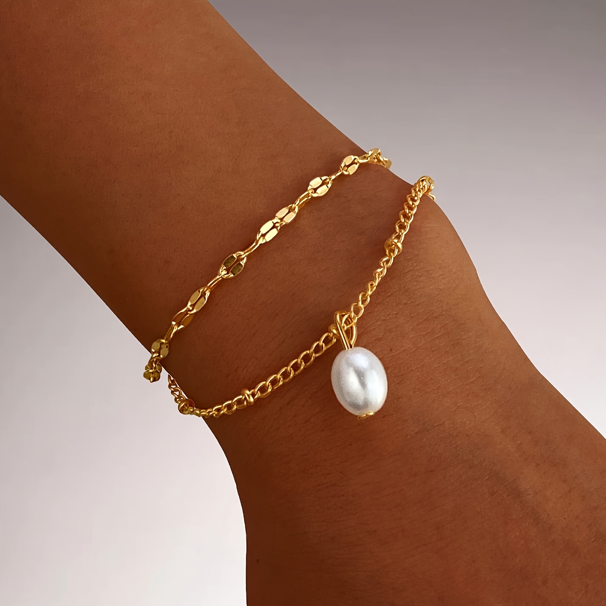 TEMU Elegante y lujosa pulsera con colgante de perlas sintéticas de capa con un de diseño, ideal para reuniones o fiestas, un regalo de vacaciones