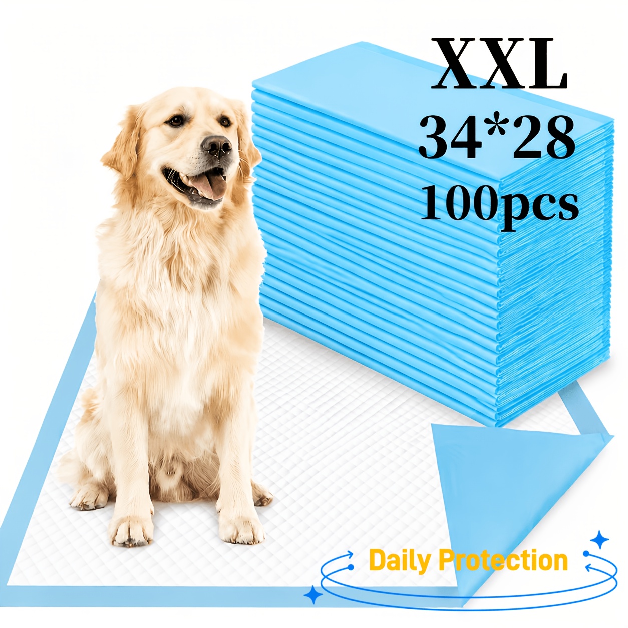 TEMU Xxl/l Dog Urine Pad | Waterproof, Odor-resistant, Disposable Pet Urine Pads For Convenient Training And , Suitable For Small And Large Dogs,