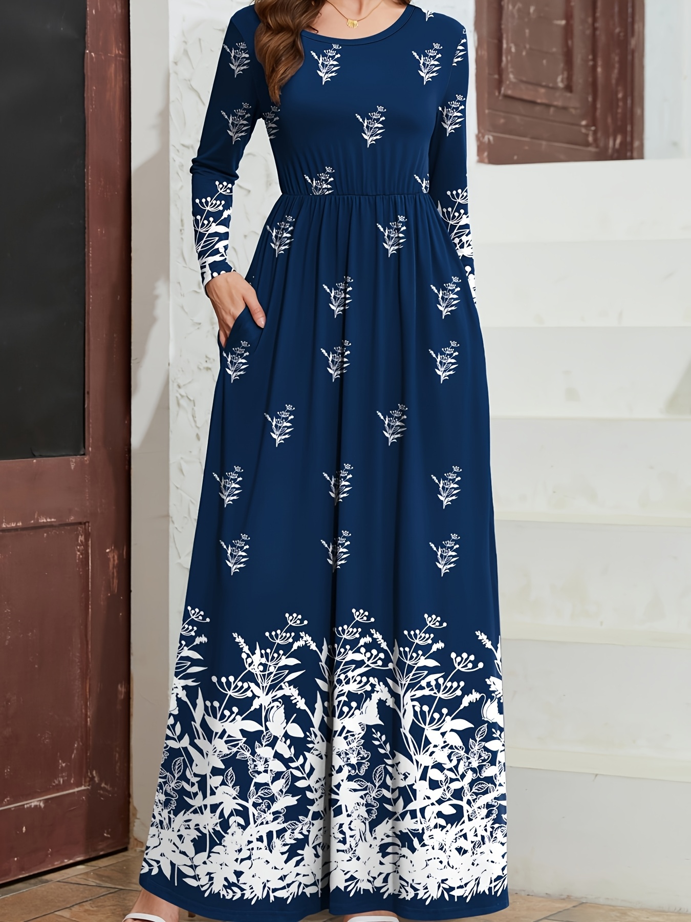 navy blue maxi dresses sold on Temu Australia