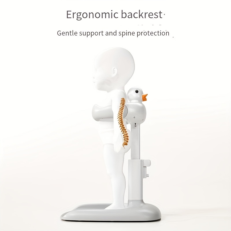 Adjustable Folding Standing Bath Table with Non-Slip Base - Heavy-Duty PP Material, Ergonomic Design for Safe Bathing, Easy Setup & Storage