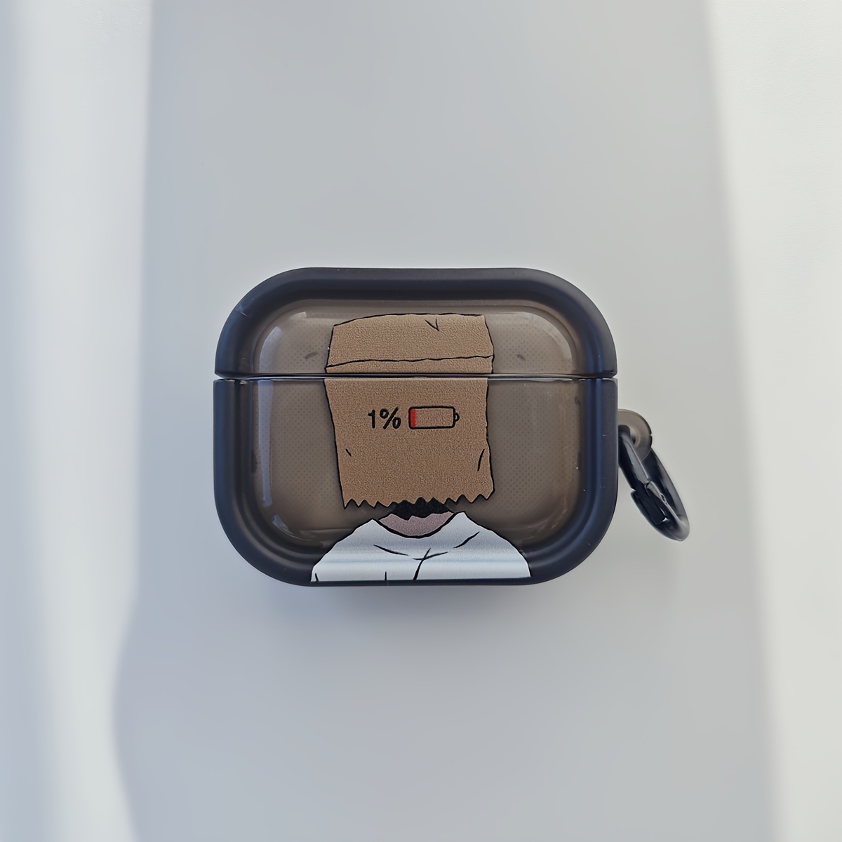 TEMU 1 pièce, niveau de batterie 1% avec cercle noir, un design décontracté frais et créatif de style et Ins, style européen/américain pour homme. de