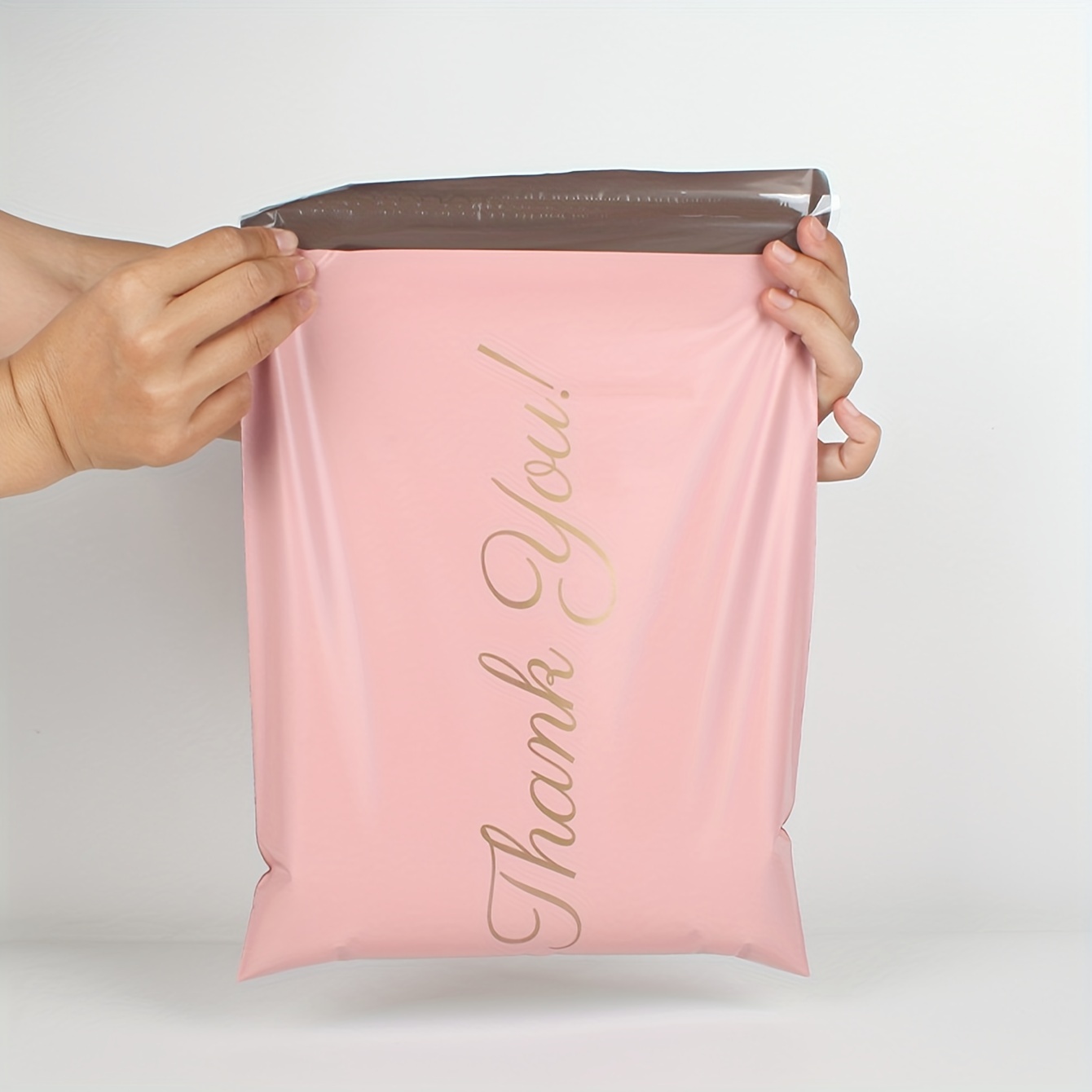 

100pcs Value Pack Slogan Pattern Packaging Bag, Simple Multifunctional Packaging Bag For School, Office