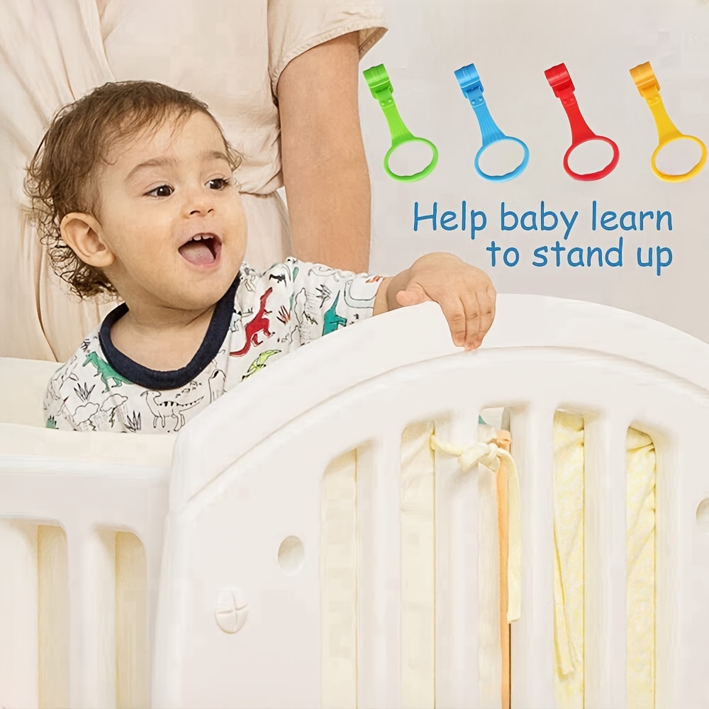 Baby Crib Pull Rings Exercise Aid Standing Rings Infant Toddler Activity