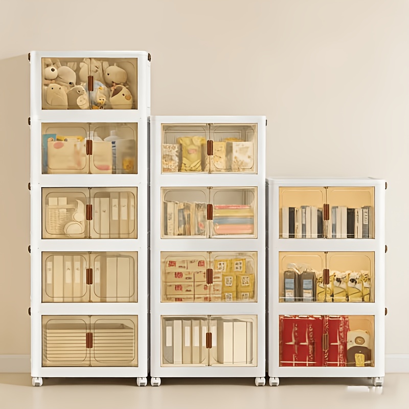 5 4 3 layer of folding a locker the kitchen bin large double     cabinet fittings furniture with cover and wheel large locker to store clothes snacks books home office outdoor folding container