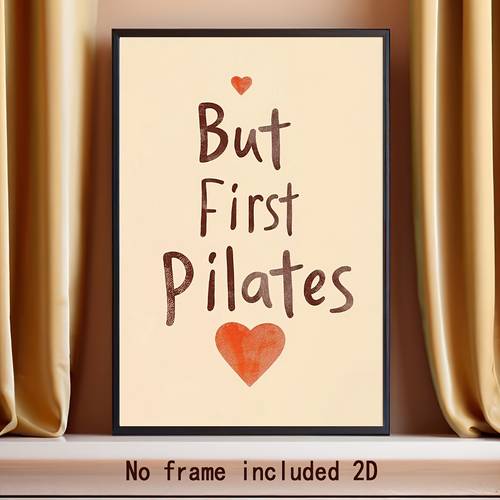 item picture 2d flat 1pc pilates vertical minimalist fitness poster frameless suitable for home gym decor backing for installation oil painting canvas wall art for pilates studio office bedroom creative gift for pilates lovers